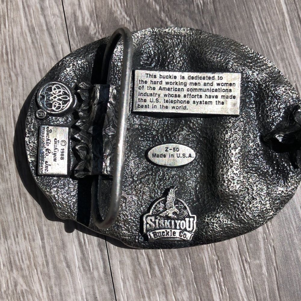 Telephone company belt buckle numbered - Picture 3 of 5